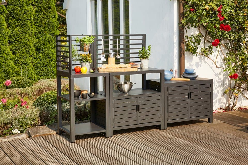 Siena Garden Outdoor-Küche Texas 3er-Set, (Set), aus Aluminium in matt anthrazit - Thumbnail 2