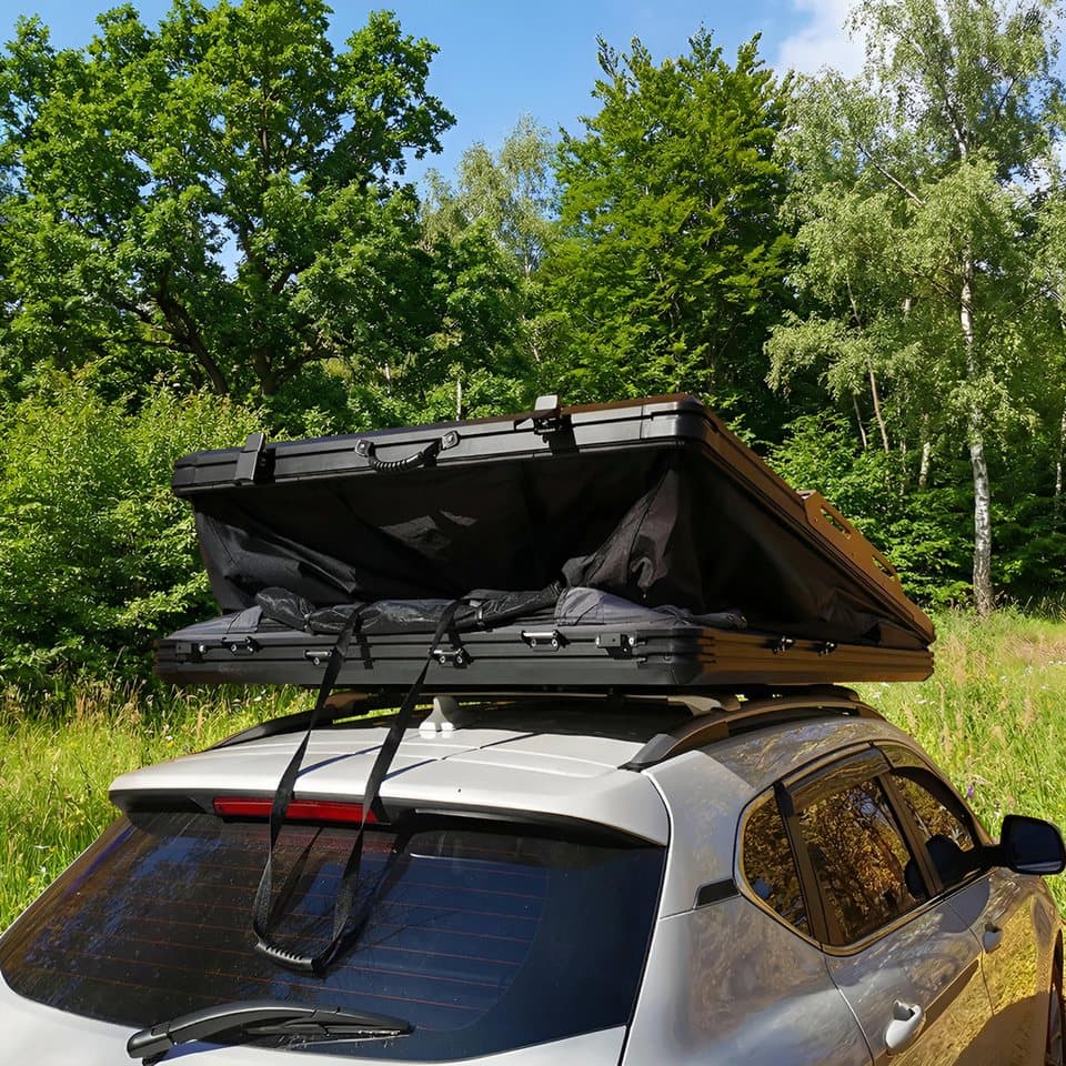 TZIpower Dachzelt Autodachzelt Aluminium Hardcase Dachzelt Auto Camping LED Dachträger, Personen: 3 (1 tlg) - Thumbnail 11