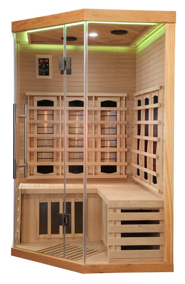 Sanotechnik Infrarotkabine SUPREME, BxTxH: 120 x 120 x 190 cm, mit 6 Vollspektrumstrahler und 3 Carbon Heizplatten - Thumbnail 9