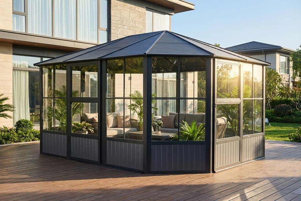 Sojag Pavillon Charleston 12x15, Wintergarten, BxT: 489x384 cm - Thumbnail 5