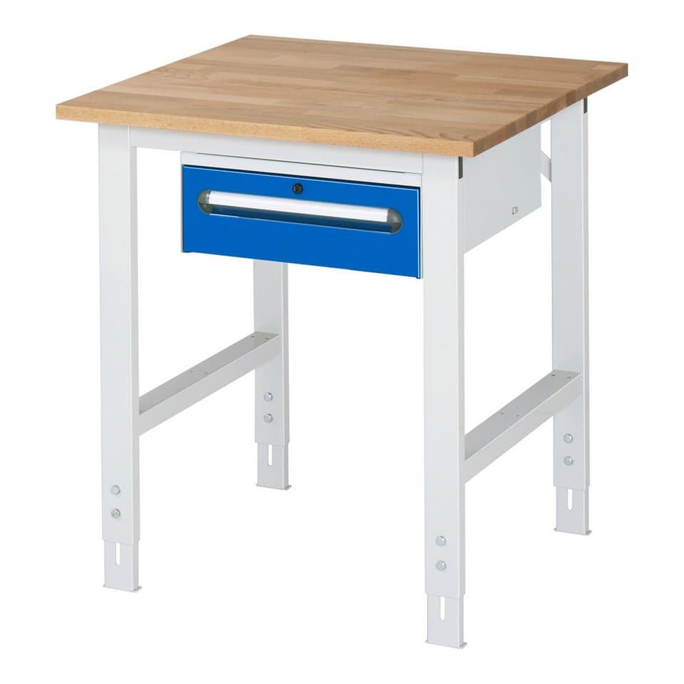 RAU Arbeitstisch Rau Arbeitstisch Tom höhenverstellbar KM02, B750xT800xH760-1080mm, B-P - Bild 1