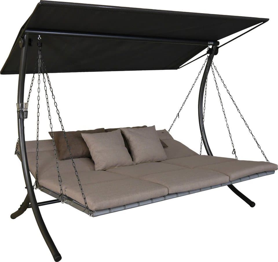 Angerer Freizeitmöbel Hollywoodschaukel Luxus Smart sand, 3-Sitzer, Bettfunktion, OTTOs Choice, BxTxH: 210x145x160 cm - Bild 1