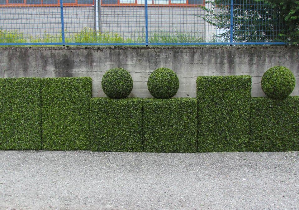 Kunsthecke Künstliche Buchsbaum Hecke Heinz, crossdoor, 100x34x100cm Buchsbaum, artplants - Thumbnail 3