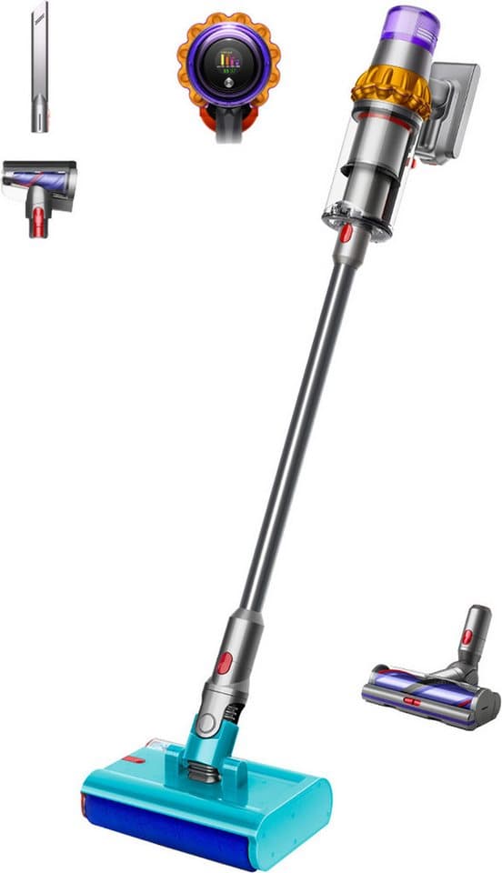 DYSON Nass-Trocken-Akkusauger V15s Detect Submarine™, 660 W, beutellos, Bis zu 60 Minuten Laufzeit inkl. austauschbarem Akku
