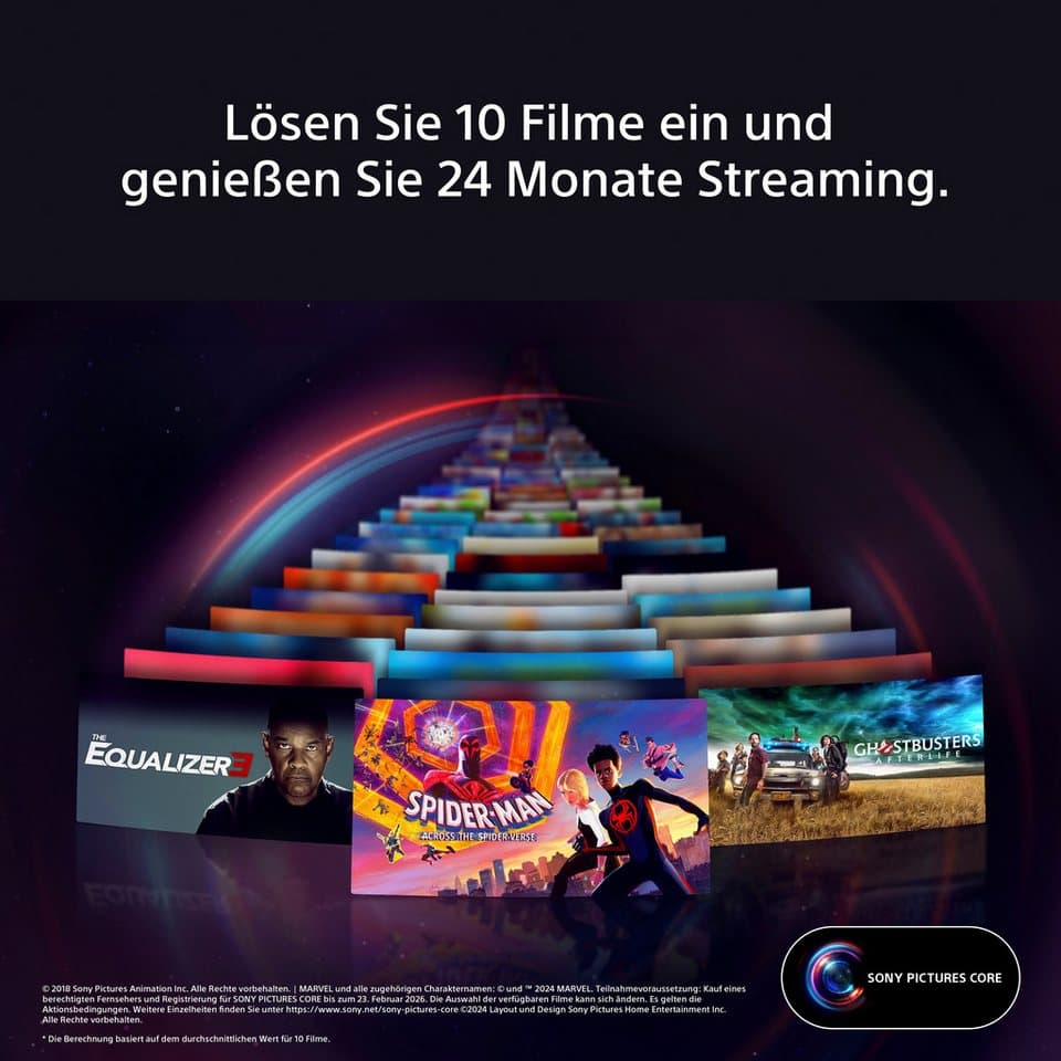 Sony K-65XR80 OLED-Fernseher (164 cm/65 Zoll, 4K Ultra HD, Smart-TV, Google TV, BRAVIA 8, 4K HDR, Dolby Vision, Gaming Funktionen für PlayStation 5) - Thumbnail 15