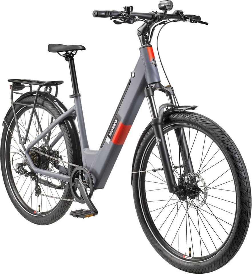 Telefunken E-Bike Cityrad E-City SUV300, 7 Gang Shimano Tourney Schaltwerk, Kettenschaltung, Heckmotor, 468 Wh, Pedelec, Elektrofahrrad, Damen u. Herren, innerhalb StVZO, 27,5 Zoll - Thumbnail 2