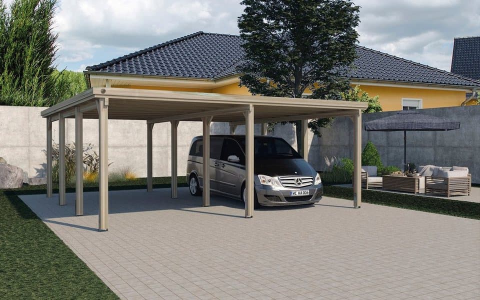 weka Doppelcarport 618 Gr.2, BxT: 603x612 cm, 215 cm Einfahrtshöhe - Thumbnail 2
