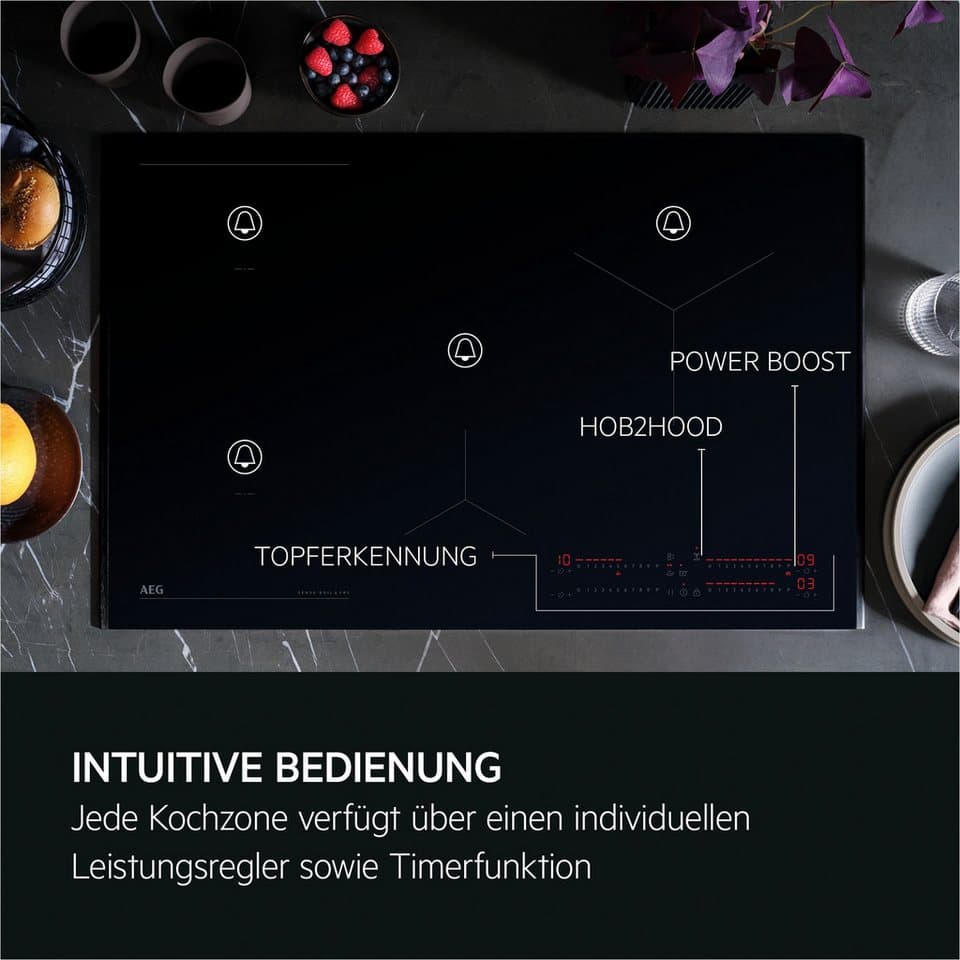 AEG Induktions-Kochfeld Serie 7000 TII84B1FFZ, Bis zu 10x weniger sichtbare Kratzer – Made in Germany - Thumbnail 12
