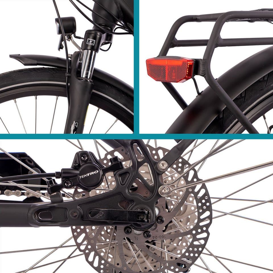 SAXONETTE E-Bike Trekkingrad Premium Sport (Trapez), 10 Gang, Kettenschaltung, Mittelmotor, 522 Wh, Pedelec, Elektrofahrrad für Damen - Thumbnail 7