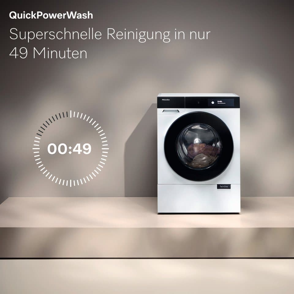 Miele Waschmaschine WQ 1000 WPS Nova Edition, 9 kg, 1600 U/min, Automatische Waschmitteldosierung, 25 Jahre Motorgarantie - Thumbnail 10