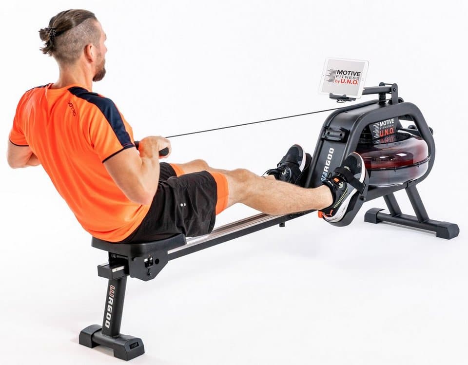 MOTIVE FITNESS by U.N.O. Rudergerät WR 600 (6-tlg., 135 kg max. Benutzergewicht, Sport), Rudermaschine, Wasserwiderstand, klappbar - Thumbnail 4