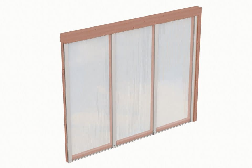Skanholz Carport-Seitenwand, BxH:305x200 cm, m. Polycarbonatplatten - Bild 1