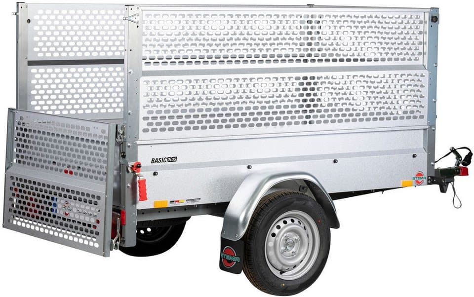 STEMA PKW-Anhänger Basic 750 Kippsdeichsel, max. 554 kg, 2-tlg., inkl. Gitteraufsatz - Bild 1