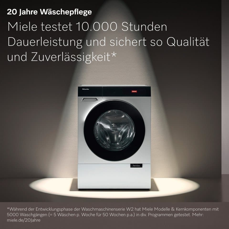 Miele Waschmaschine WQ 1000 WPS Nova Edition, 9 kg, 1600 U/min, Automatische Waschmitteldosierung, 25 Jahre Motorgarantie - Thumbnail 8