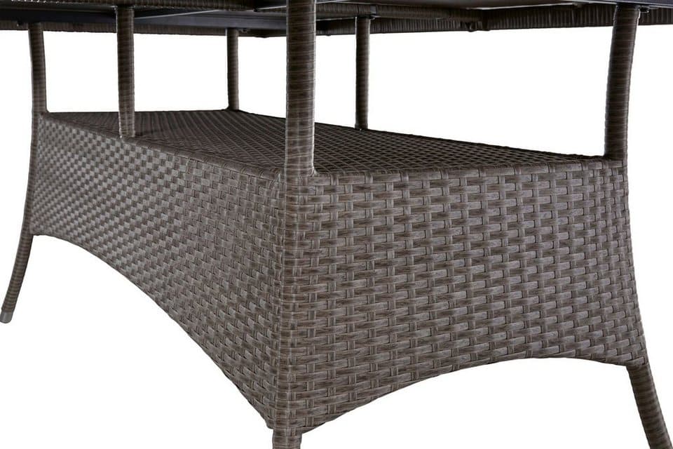 KONIFERA Garten-Essgruppe Mailand, (Set, 25-tlg., 8x Sessel, 8x Sitzauflage, 8x Rückenauflage, 1x Tisch), Polyrattan, verzinkter Stahl, Ablagefläche unter der Tischplatte - Thumbnail 9