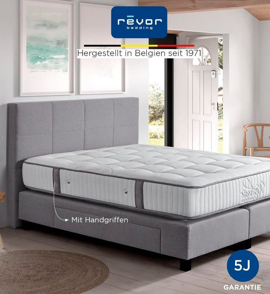 Taschenfederkernmatratze Anatomic FIX 500 Visko, Revor Bedding, 28 cm hoch, mit Kaschmirbezug - Thumbnail 2