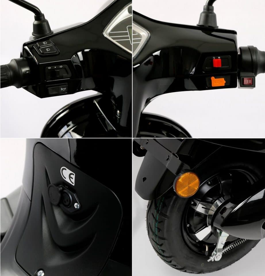 Rolektro E-Motorroller Retro 45 Lithium, V. 2021, 2000 W, 45 km/h, bis zu 70 km Reichweite, mit USB-Anschluss und integr. Alarmanlage - Thumbnail 6