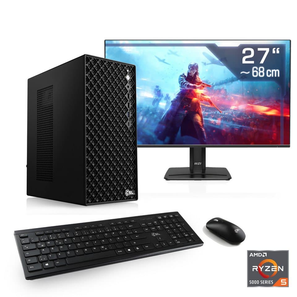 CSL Mystic V24147 PC-Komplettsystem (27", AMD Ryzen 5 5600, GeForce RTX 5060, 32 GB RAM, 1000 GB SSD) - Bild 1