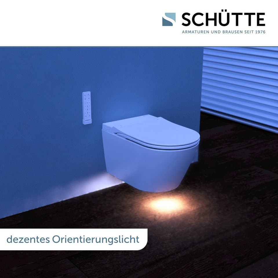 Schütte Dusch-WC CESARI Premium, wandhängend, Abgang waagerecht, Komplett-Set, spülrandlos, Taharet WC - Thumbnail 9