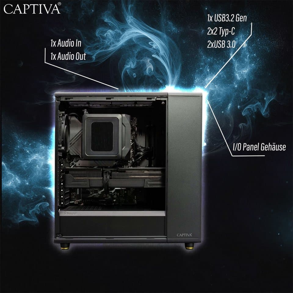 CAPTIVA Workstation I79-735 Business-PC (Intel® Core i7 12700K, -, 64 GB RAM, 1000 GB SSD, Luftkühlung) - Thumbnail 6