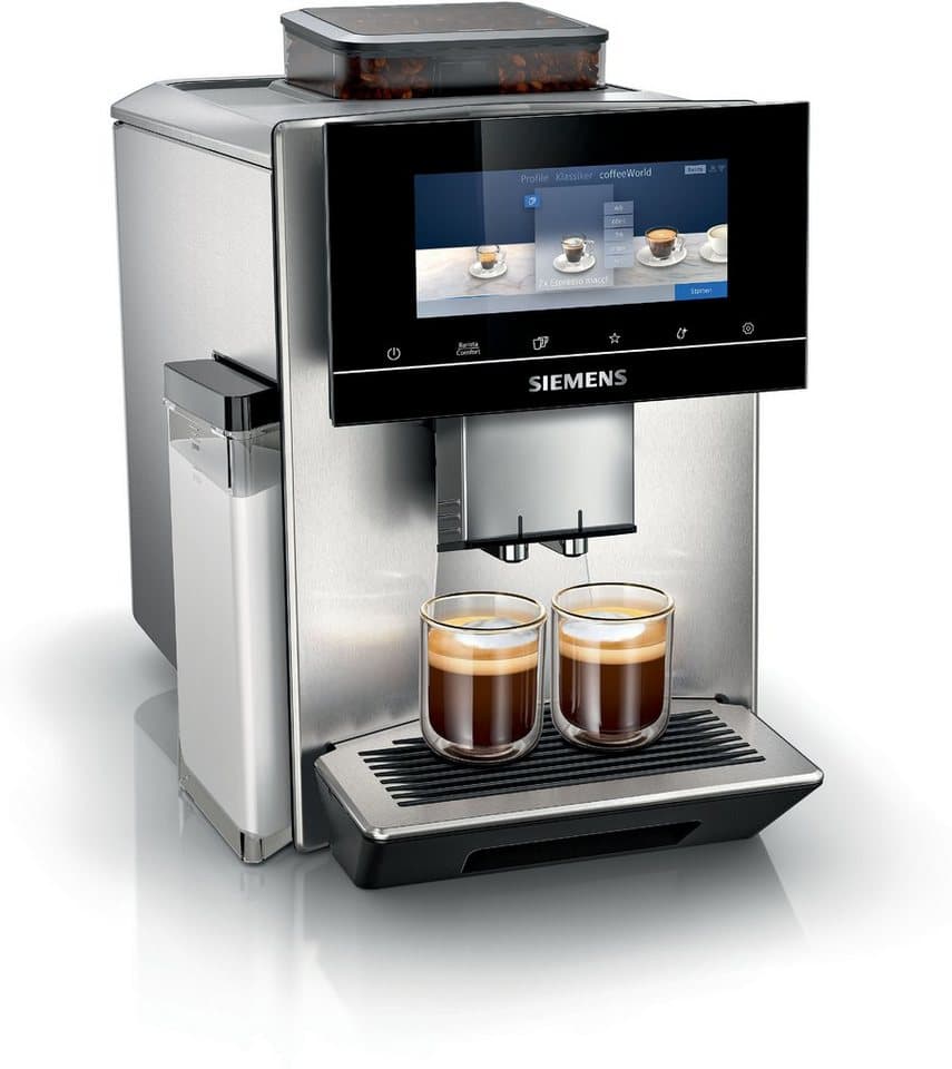 SIEMENS Kaffeevollautomat EQ900 TQ903D43, intuitives 6,8" TFT-Display, Geräuschreduzierung, App-Steuerung, Barista-Modus, AromaSelect, 3 Profile, edelstahl - Thumbnail 2