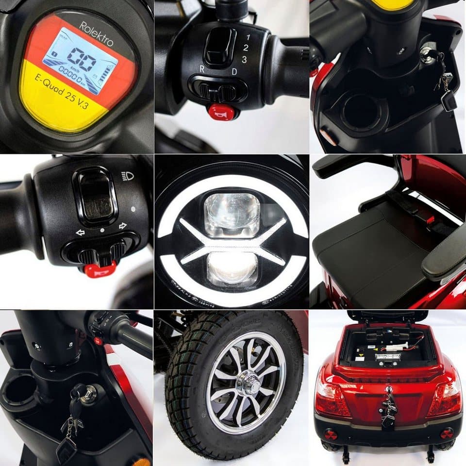 Rolektro Elektromobil Rolektro E-Quad 25 V.3, Lithium Akku, 25 km/h, (mit Topcase) - Thumbnail 10