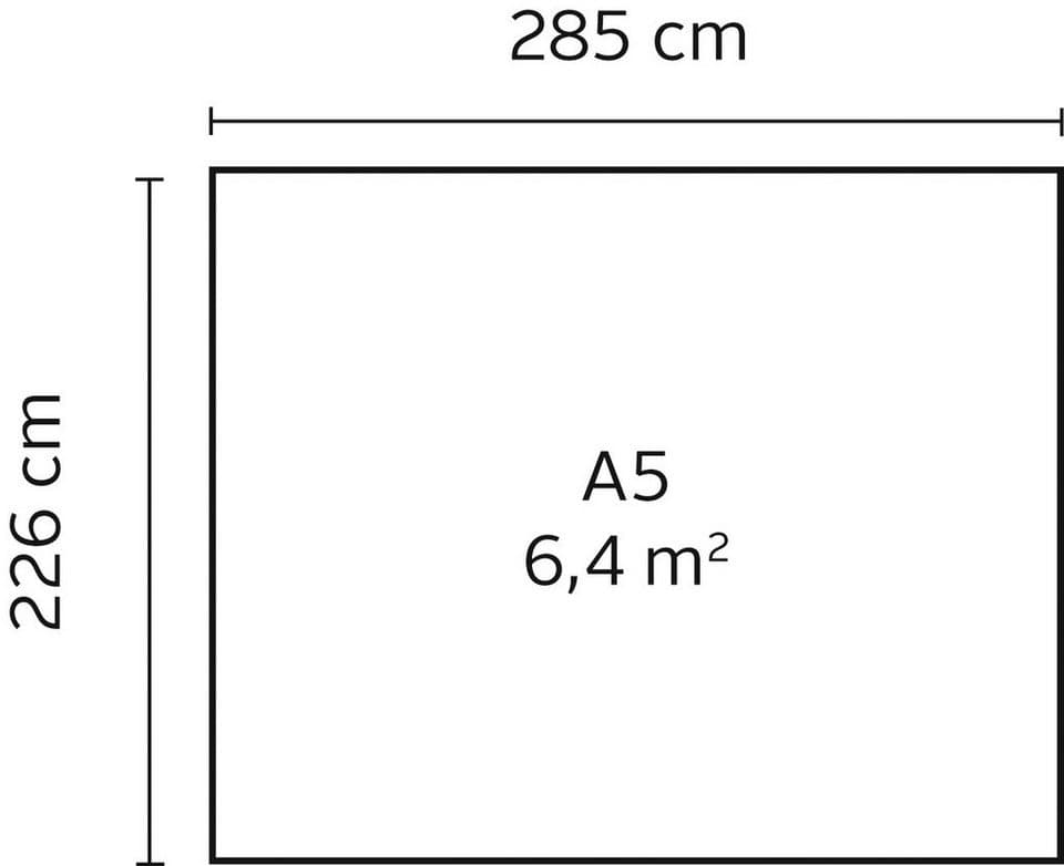 YARDMASTER Gerätehaus Bayern 108, BxT: 303x237 cm, Metall, mit Bodenrahmen - Thumbnail 8