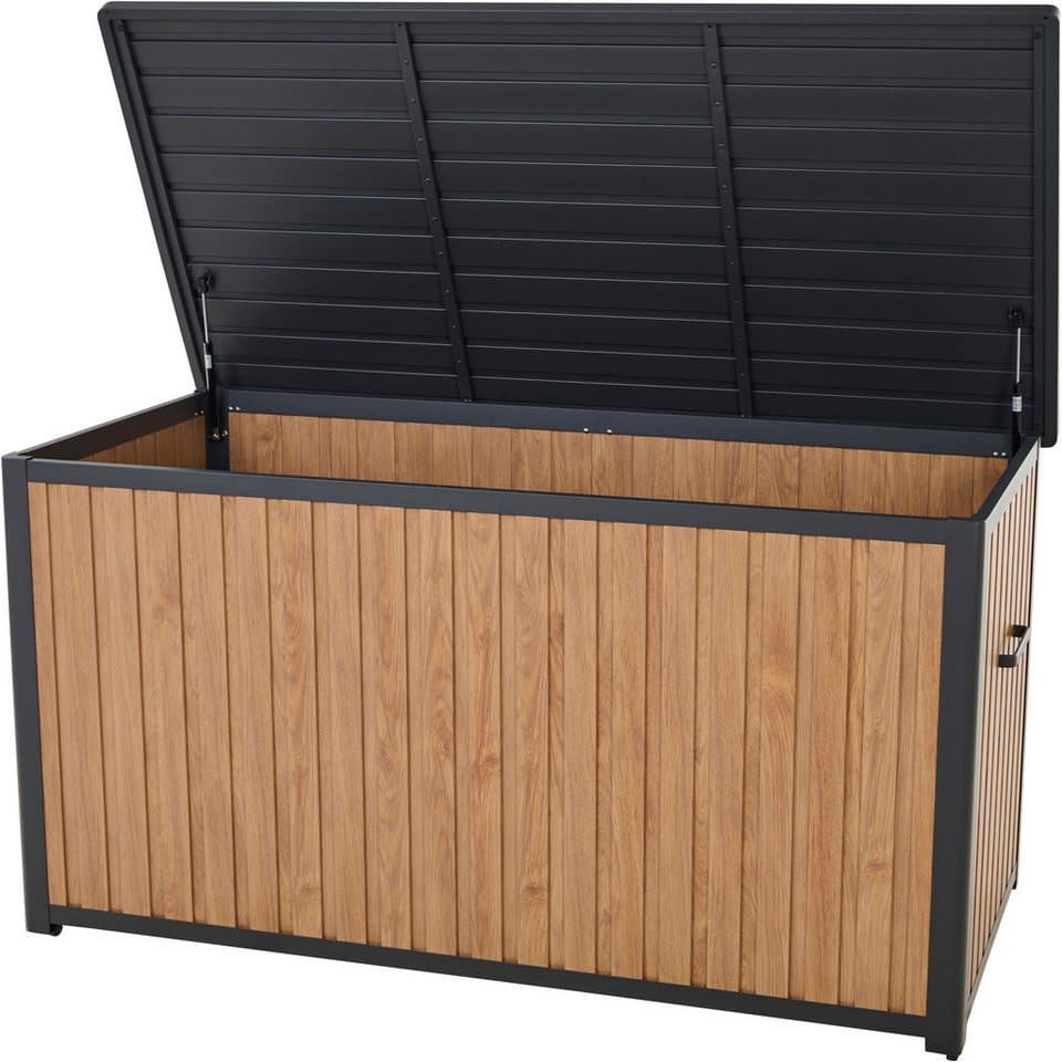 Siena Garden Kissenbox, Gestell aus Aluminium, 159x79x83cm woodlook - Thumbnail 3