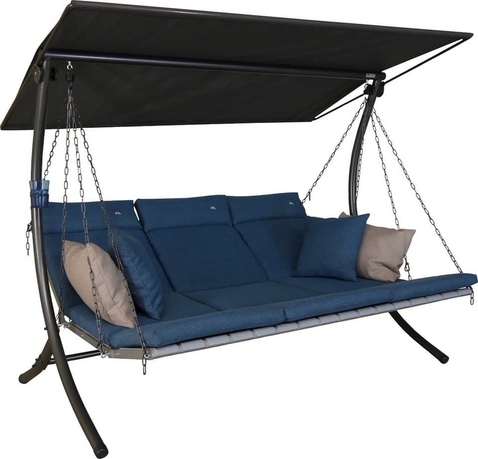 Angerer Freizeitmöbel Hollywoodschaukel Luxus Smart denim, 3-Sitzer, Bettfunktion, BxTxH: 210x145x160 cm - Thumbnail 3