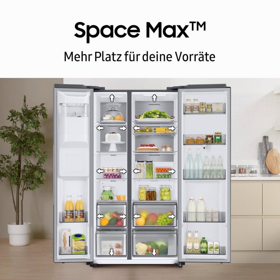 Samsung Side-by-Side RS94F RS90F65EDT, 178,4 cm hoch, 91,2 cm breit, Separate Temperaturregelung für Kühl- und Gefrierbereich - Thumbnail 10