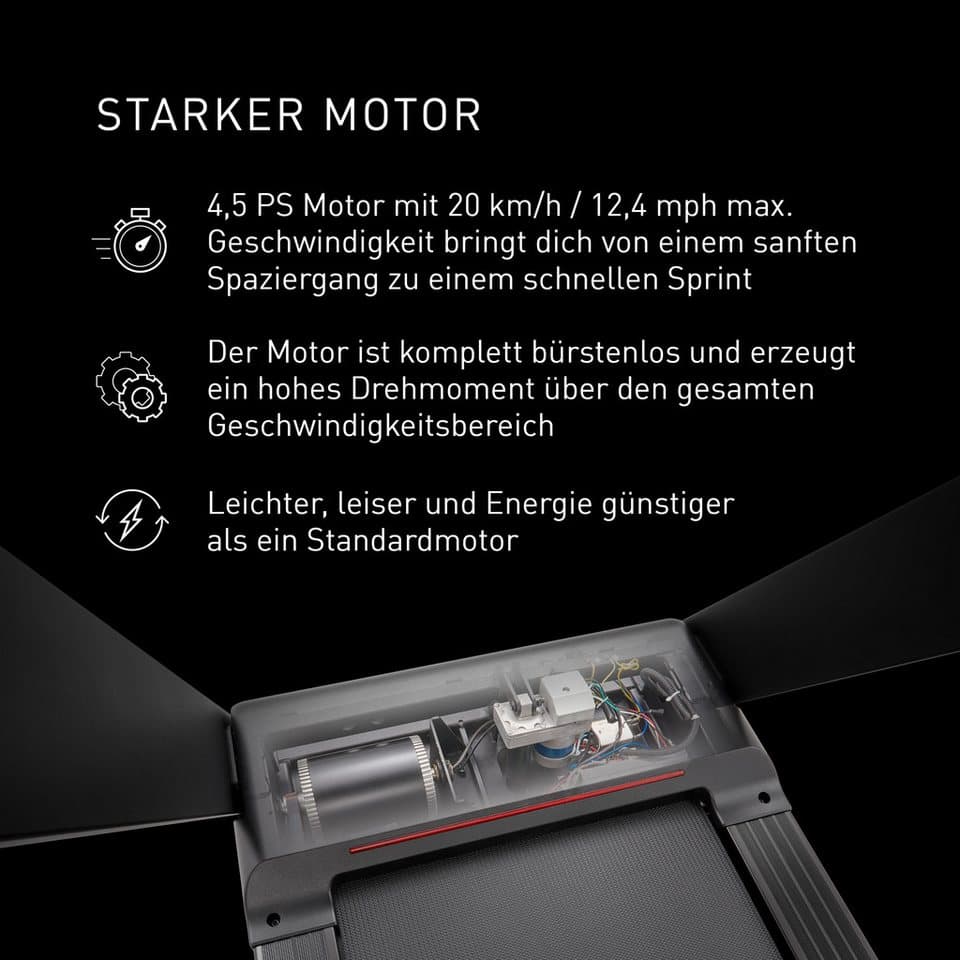 adidas Performance Laufband Laufband T-23 (mit Bluetooth-Funktion), bis max. 20 km/h, mit Steigung, 150 kg max. Benutzergewicht - Thumbnail 15