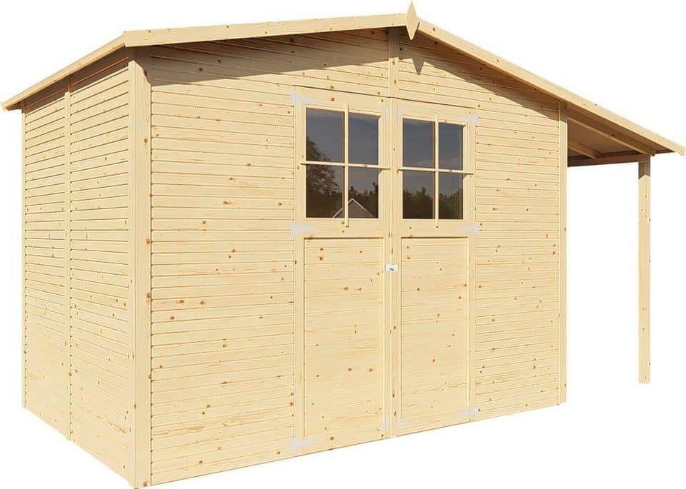 KONIFERA Gartenhaus Alto 4 PLUS Fineline Satteldach, BxT: 440x209 cm, mit Anbaudach - Thumbnail 2