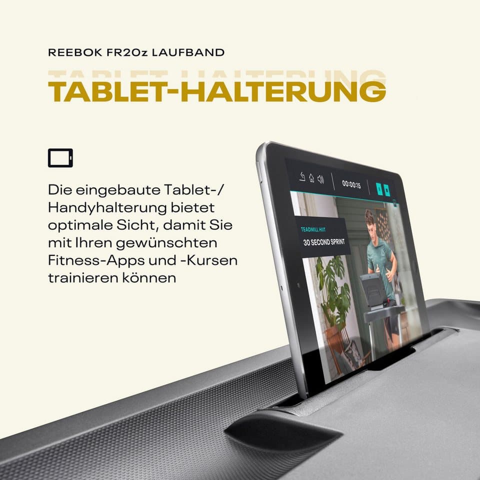 Reebok Laufband FR20z Floatride, bis max. 18 km/h, mit Steigung, 120 kg max. Benutzergewicht - Thumbnail 13