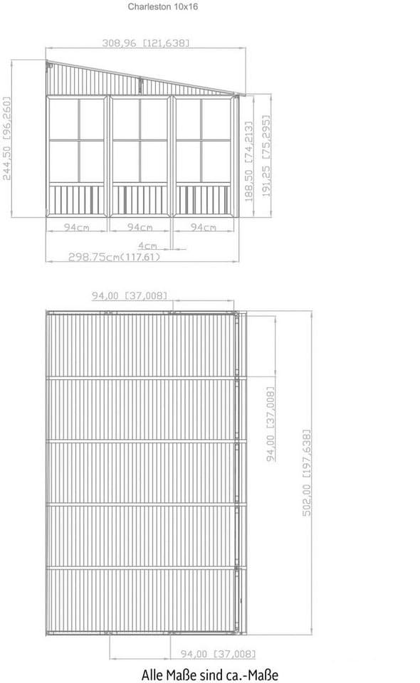 Sojag Terrassendach Mural 10x16, BxT: 502x309 cm, Schneelast bis 150 kg/m² - Thumbnail 9
