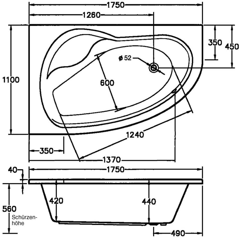OTTOFOND Whirlpool-Badewanne Loredana, (Komplett-Set), Typ 1, chrom - Thumbnail 3