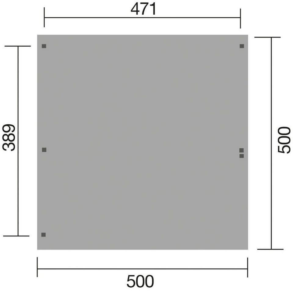 weka Doppelcarport 616 A, BxT: 500x500 cm, 217 cm Einfahrtshöhe, mit Rundbogen wahlweise links- oder rechts montierbar - Thumbnail 4