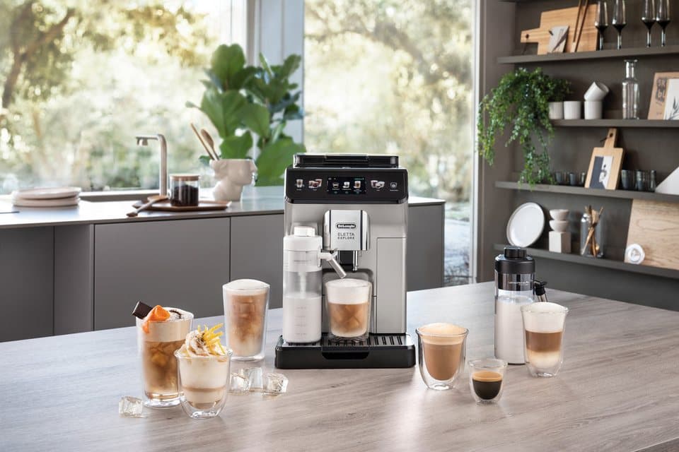 De'Longhi Kaffeevollautomat Eletta Explore ECAM450.55.S - 40 Rezepte, heißer & kalter Milchschaum, 3,5" Touch-Display, herausnehmbare Brühgruppe, einstellbarer Mahlgrad - Thumbnail 11