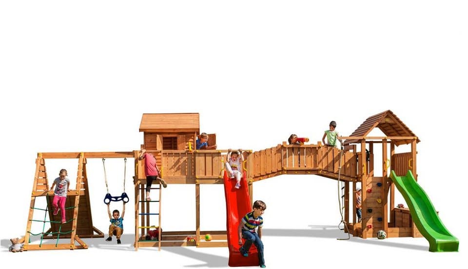 FUNGOO Spielturm MAXI SET SPIDER LAND, mit Schaukel & Rutsche, Klettererweiterung - Thumbnail 2