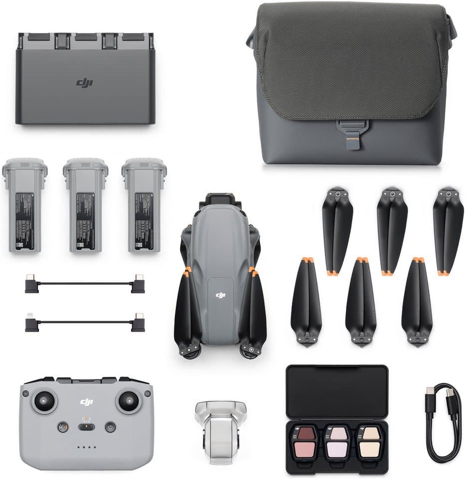 DJI Air 3S Fly More Combo (DJI RC-N3) Drohne (4K Ultra HD, DJI RC-N3 Fernsteuerung, 3 Akkus, Ladestation und Umhängetasche) - Thumbnail 3