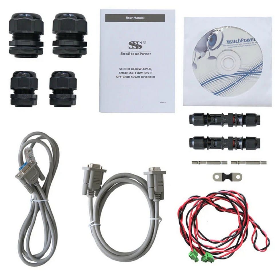 Sunstone Power Wechselrichter 11KW 48Vdc Off-Grid Batteriewechselrichter, 0 Einspeisung, 0% MWST, (Sunstone Power Off-Grid Wechselrichter 1 Stk), Reine Sinuswelle, mit Monitoring-App, keine Einspeisung - Thumbnail 5