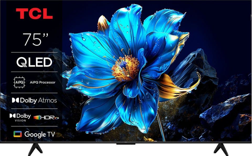 TCL 75P71KX1 QLED-Fernseher (189 cm/75 Zoll, 4K Ultra HD, Smart-TV, Google TV, Multi-HDR, Dolby Vision, Smart TV, Airplay2, Dolby Atmos, Game Master) - Thumbnail 2