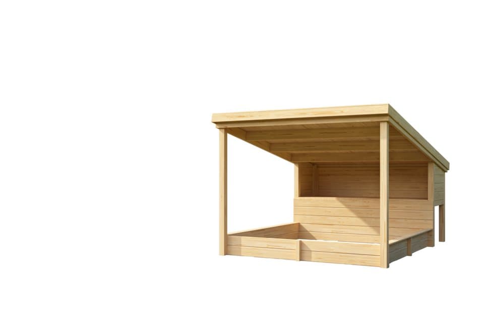 Nordic Holz Sandkasten PIPPI 2, Spielelement mit Überdachung, BxTxH: 214x270x179 cm - Thumbnail 2
