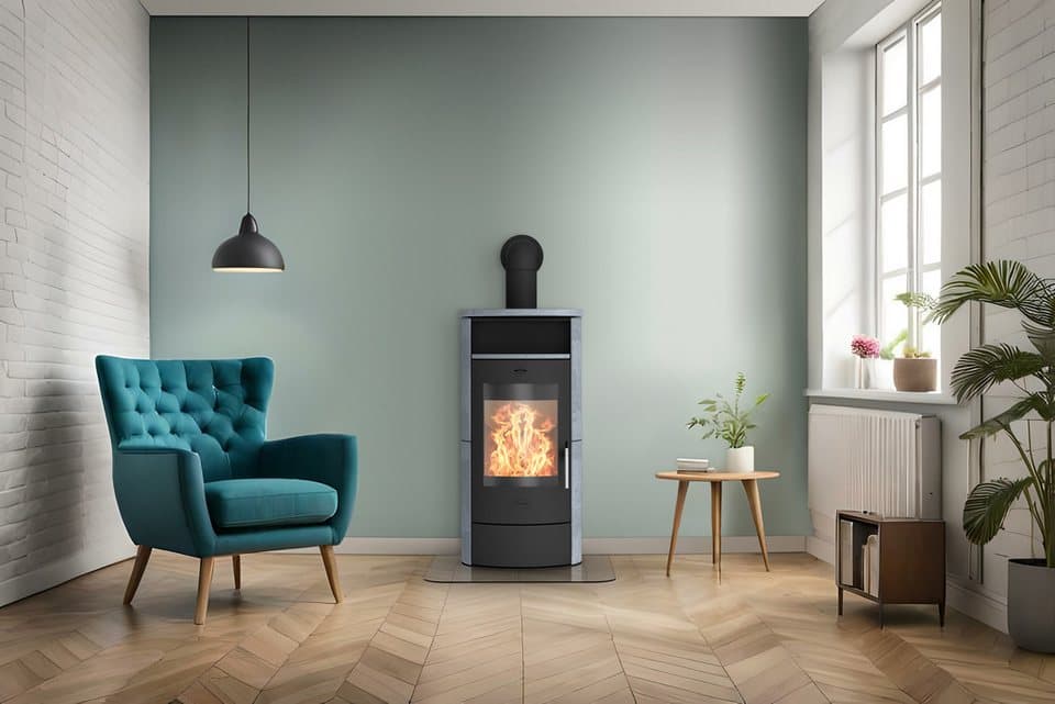 Fireplace Kaminofen »Piacenza Speckstein«, Exklusiv, Lieferung bis ins Wohnzimmer, 6,7 kW, Zeitbrand, mit verriegelbarer Holzlagerfachtür - Thumbnail 2