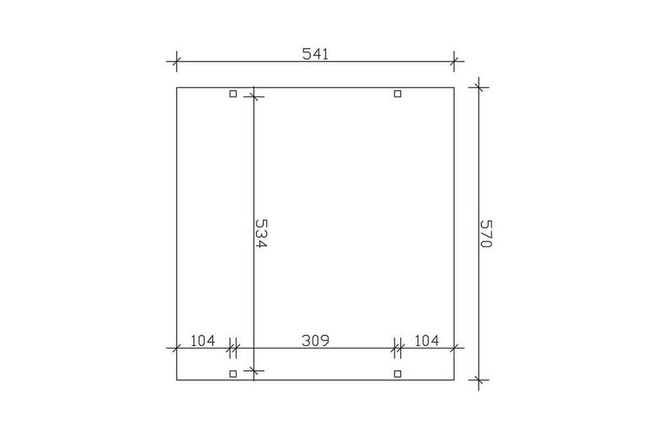 Skanholz Doppelcarport Westerwald, BxT: 570x541 cm, 220 cm Einfahrtshöhe - Thumbnail 6