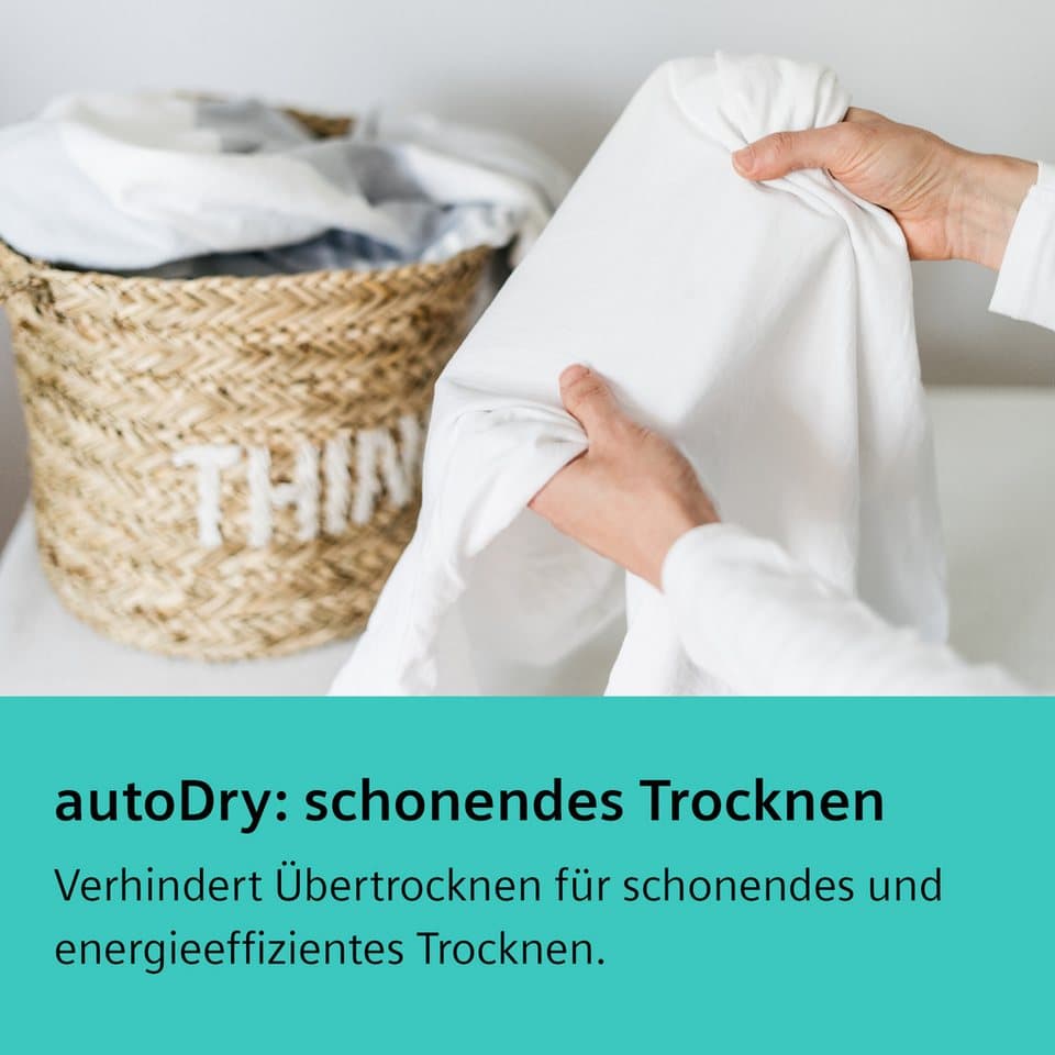 SIEMENS Wärmepumpentrockner iQ700 WQ45B2B40, Selbstreinigender Kondensator, intelligentDry, autoDry, Home Connect - Thumbnail 4