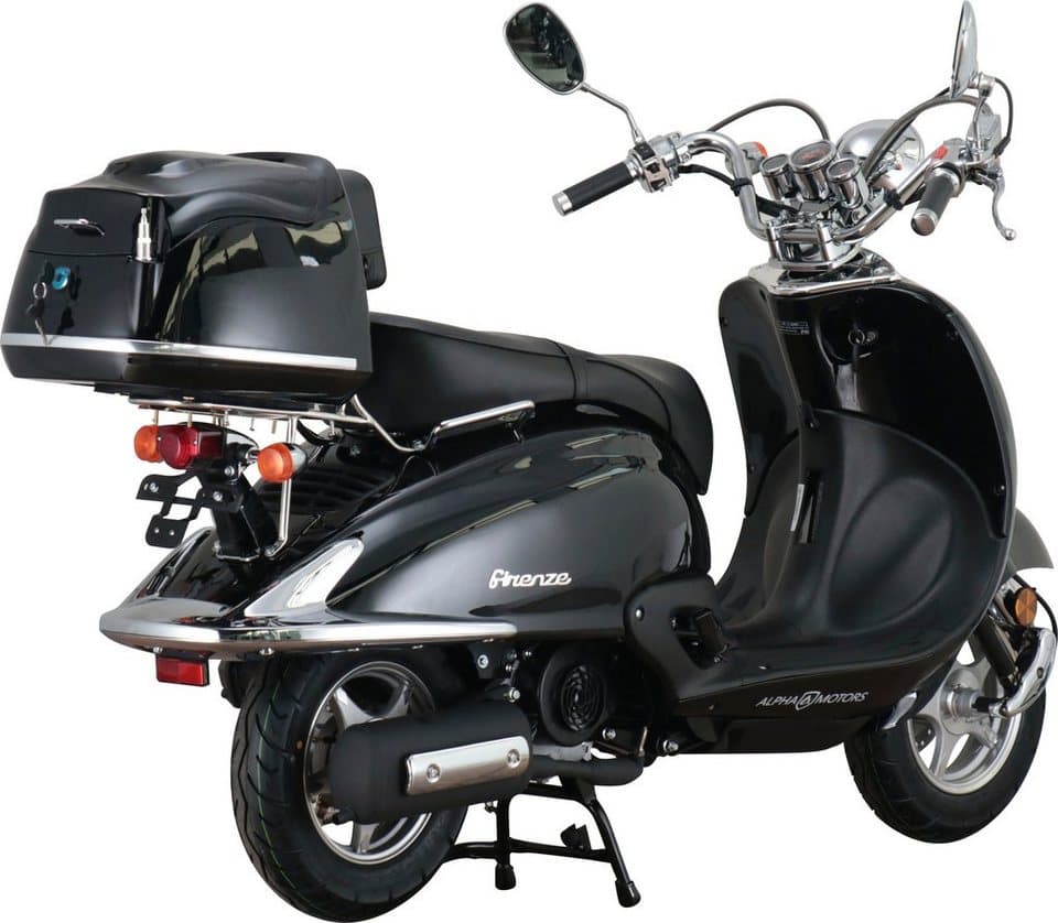 Alpha Motors Motorroller Retro Firenze, 125 ccm, 85 km/h, Euro 5+, (Spar-Set, mit Topcase), mit Lenkerschloss - Thumbnail 4