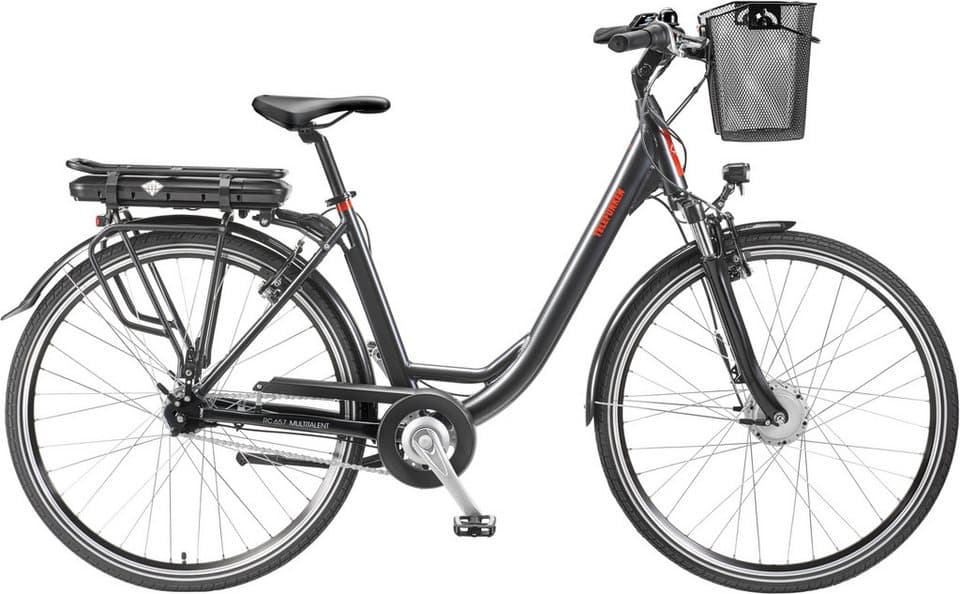 Telefunken E-Bike Cityrad Multitalent RC657, 7 Gang Shimano Nexus Schaltwerk, Nabenschaltung, Frontmotor, 536,5 Wh, Pedelec, Elektrofahrrad für Damen u. Herren