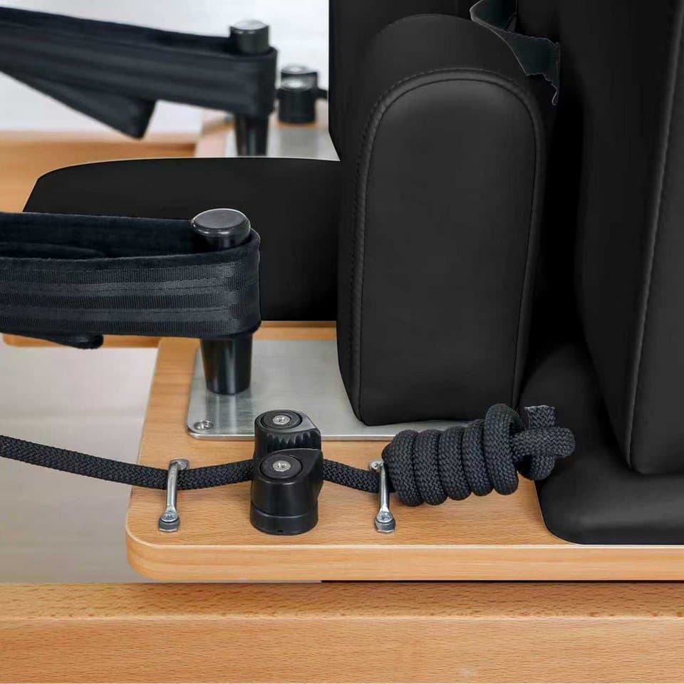 JASPORT Pilates-Reformer H89 aus Buchenholz, (Pilates Reformer Set inklusive Box, Sprungplatte und Zubehör), Stabiler Rahmen aus Buchenholz - Thumbnail 9