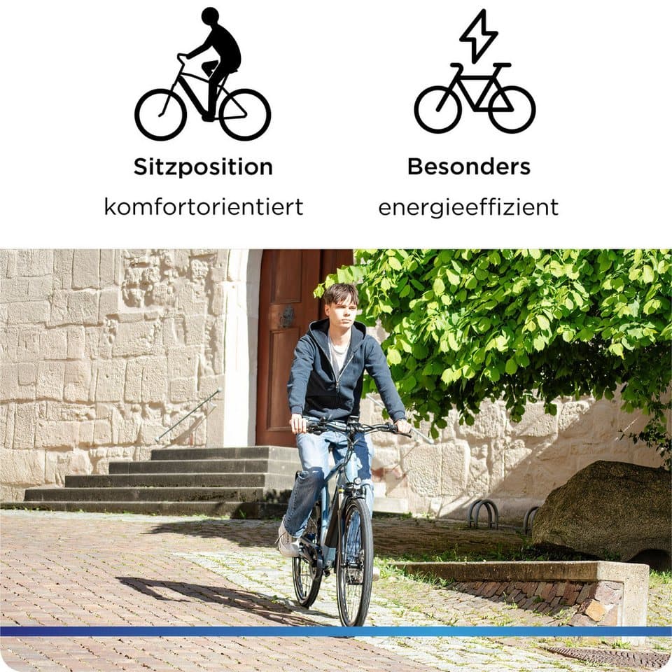 Zündapp E-Bike Trekkingrad Z810, 24 Gang Shimano Altus RD-M310 Schaltwerk, Kettenschaltung, Heckmotor, 417,6 Wh, Pedelec, Elektrofahrrad für Herren - Thumbnail 6