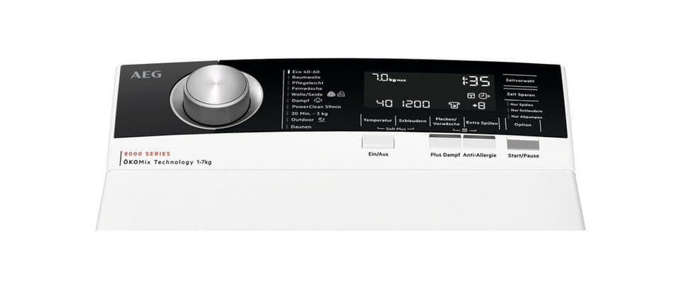 AEG Waschmaschine Toplader 8000 PowerCare® LTR8A80370, 6 kg, 1300 U/min, PowerClean: Vollständige Fleckenentfernung in 59 Min. bei nur 30 °C - Thumbnail 2